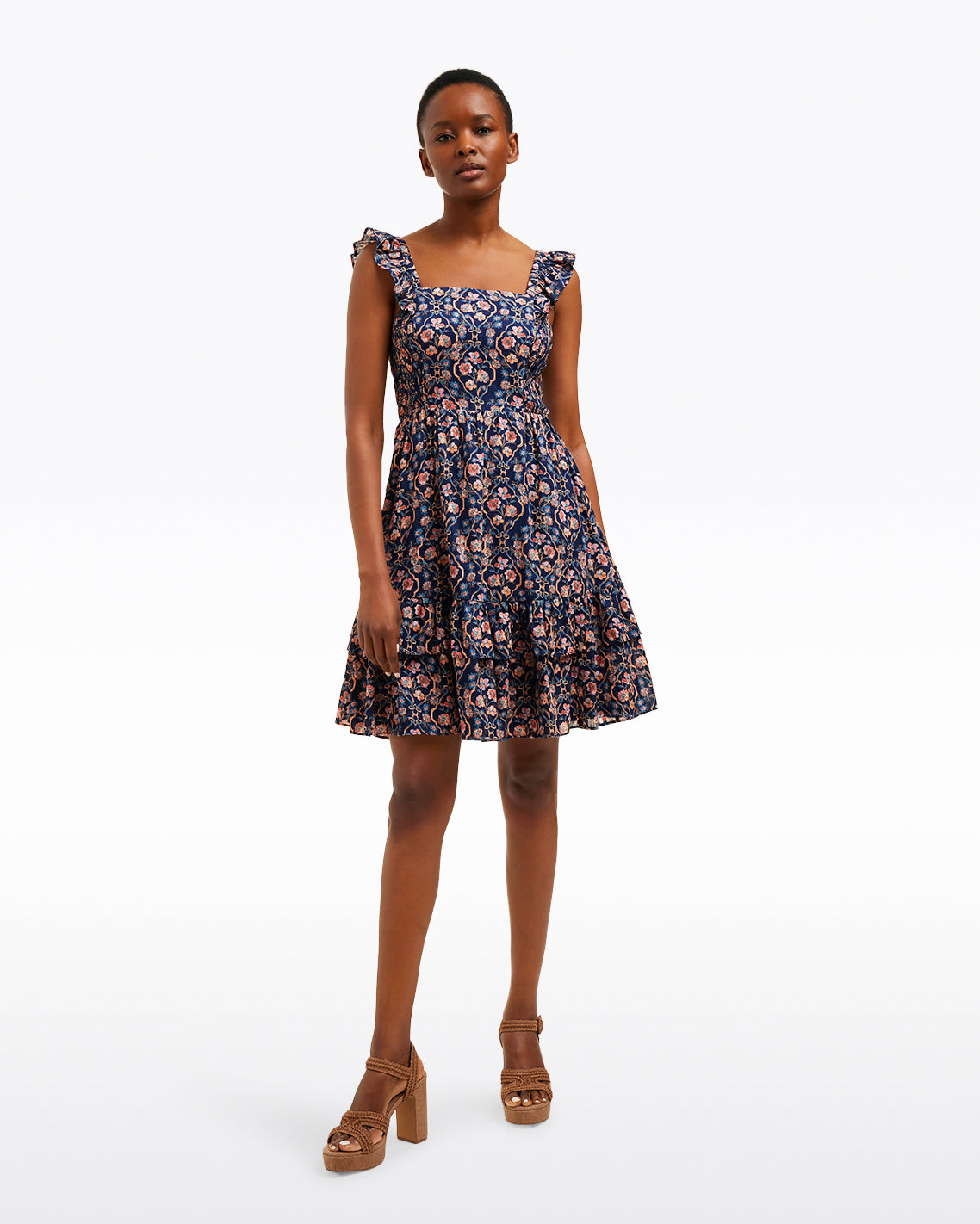 Carrie Mini Dress in Twilight Vines