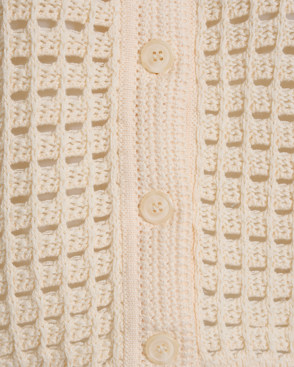 Crochet Sweater Cardigan in Beige