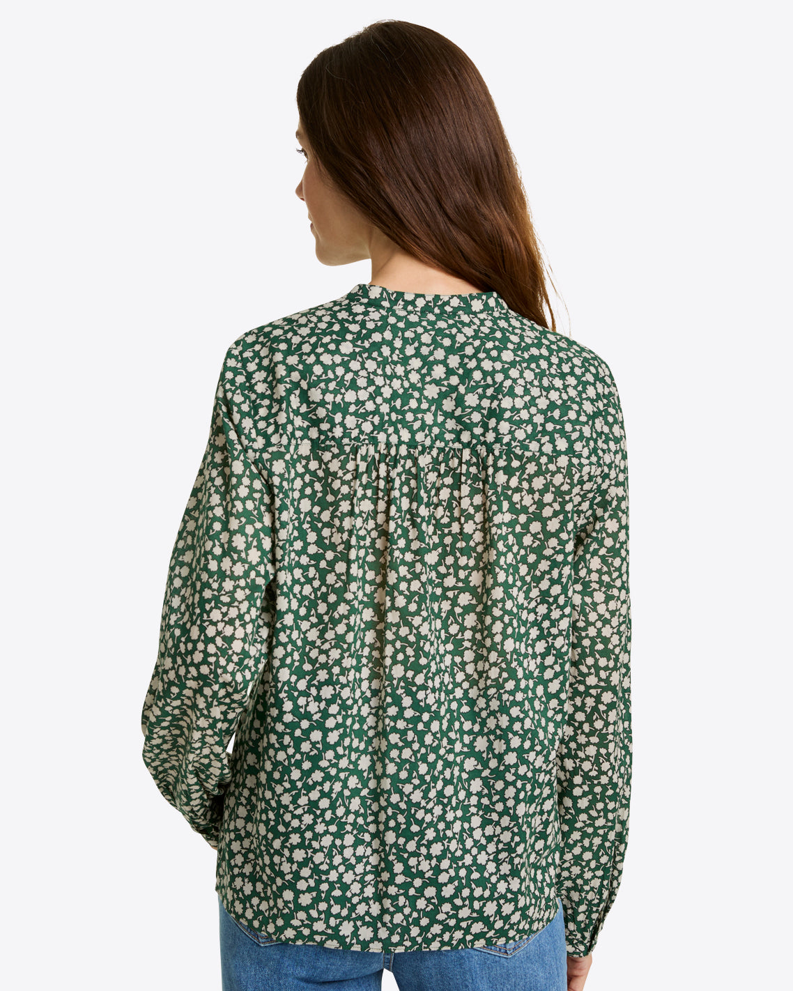 Evangaline Long Sleeve Top in Gauzy Cotton