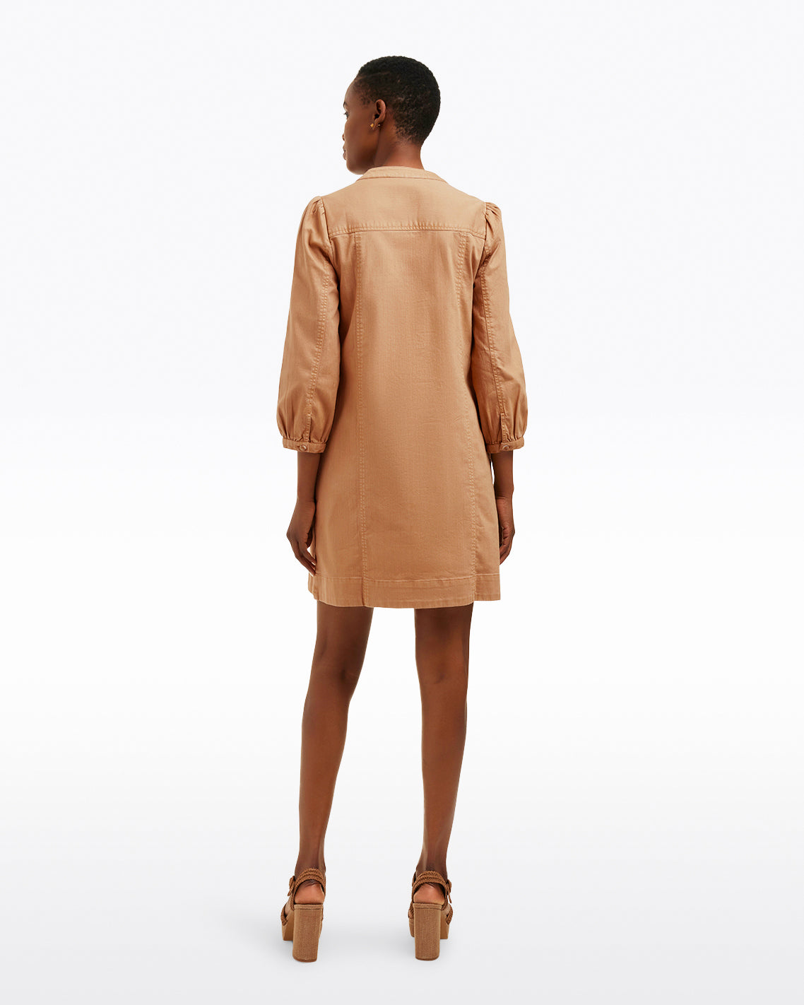Felicity Popover Shift Dress in Croissant