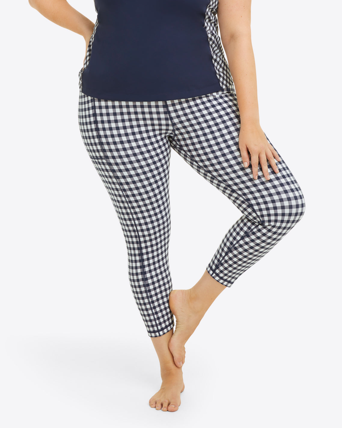 Leggings in Navy Gingham