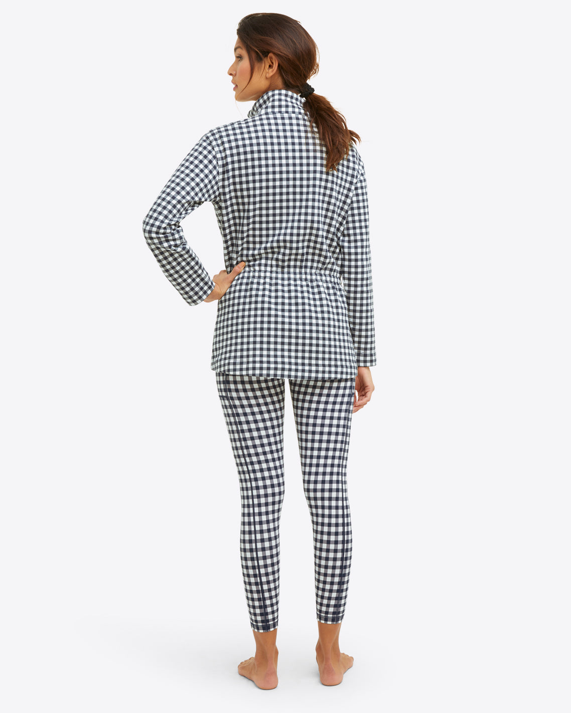Leggings in Navy Gingham