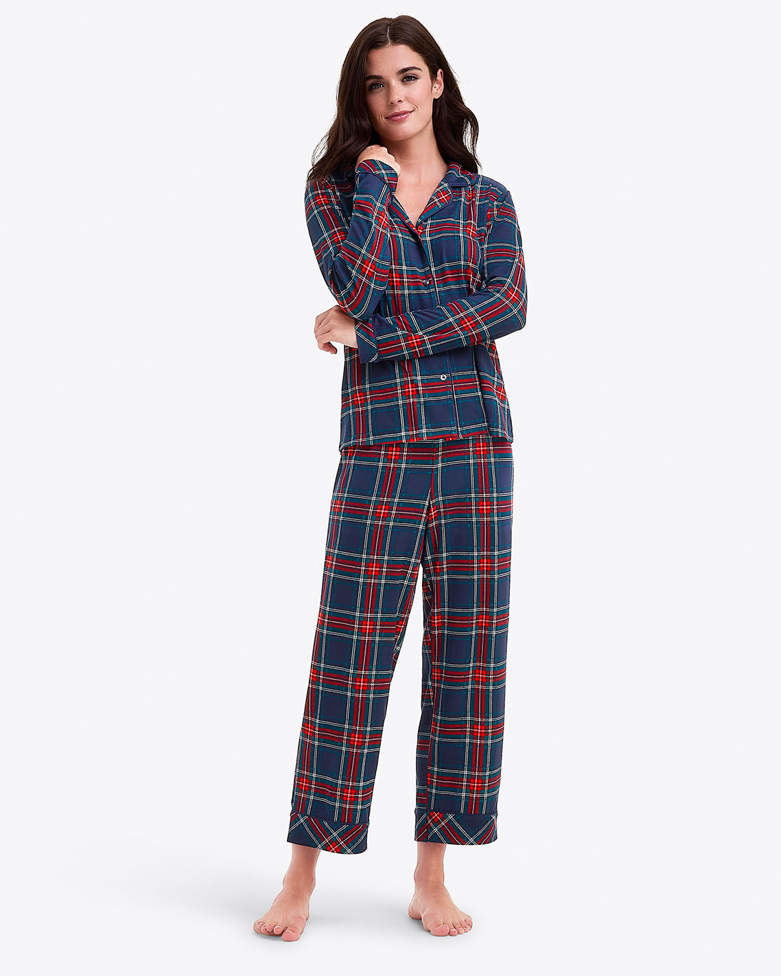 Linda Pajama Set in Georgia Plaid