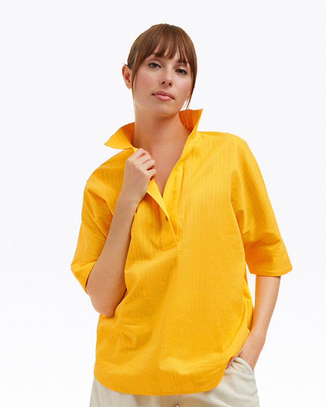 Logan Top in Cotton Dobby