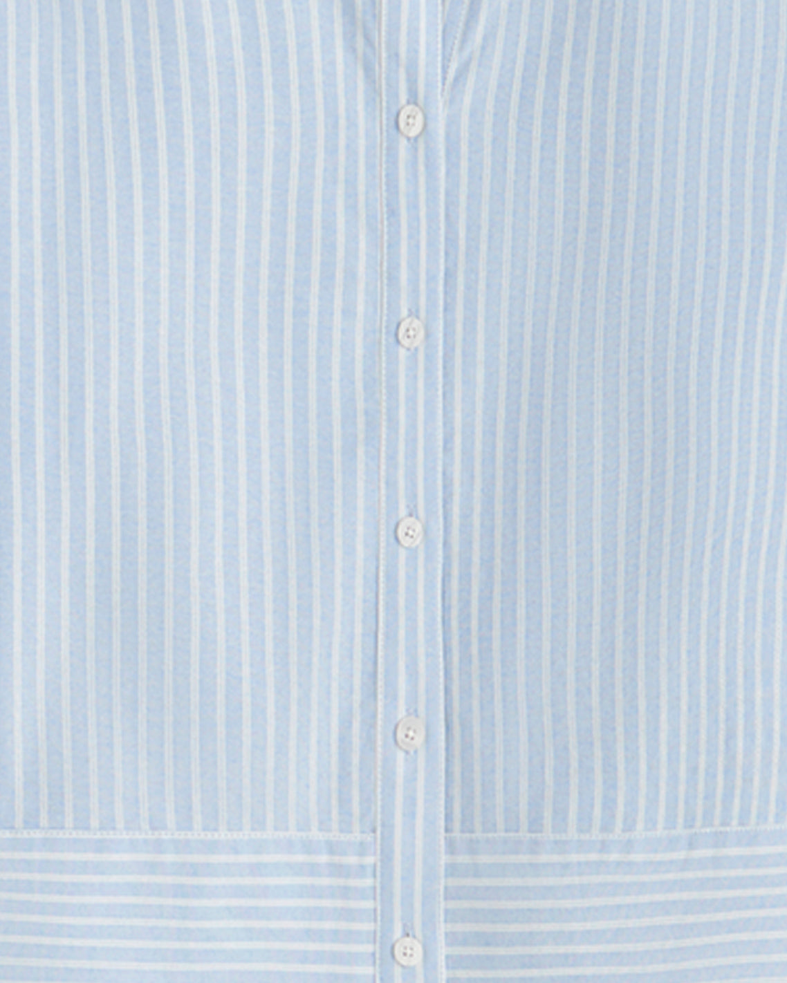 Long Sleeve Cropped Button Down in Oxford Shirting