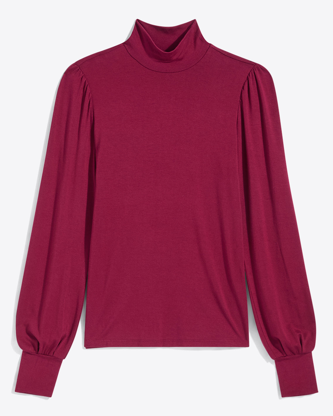 Long Sleeve Puff Mock Neck