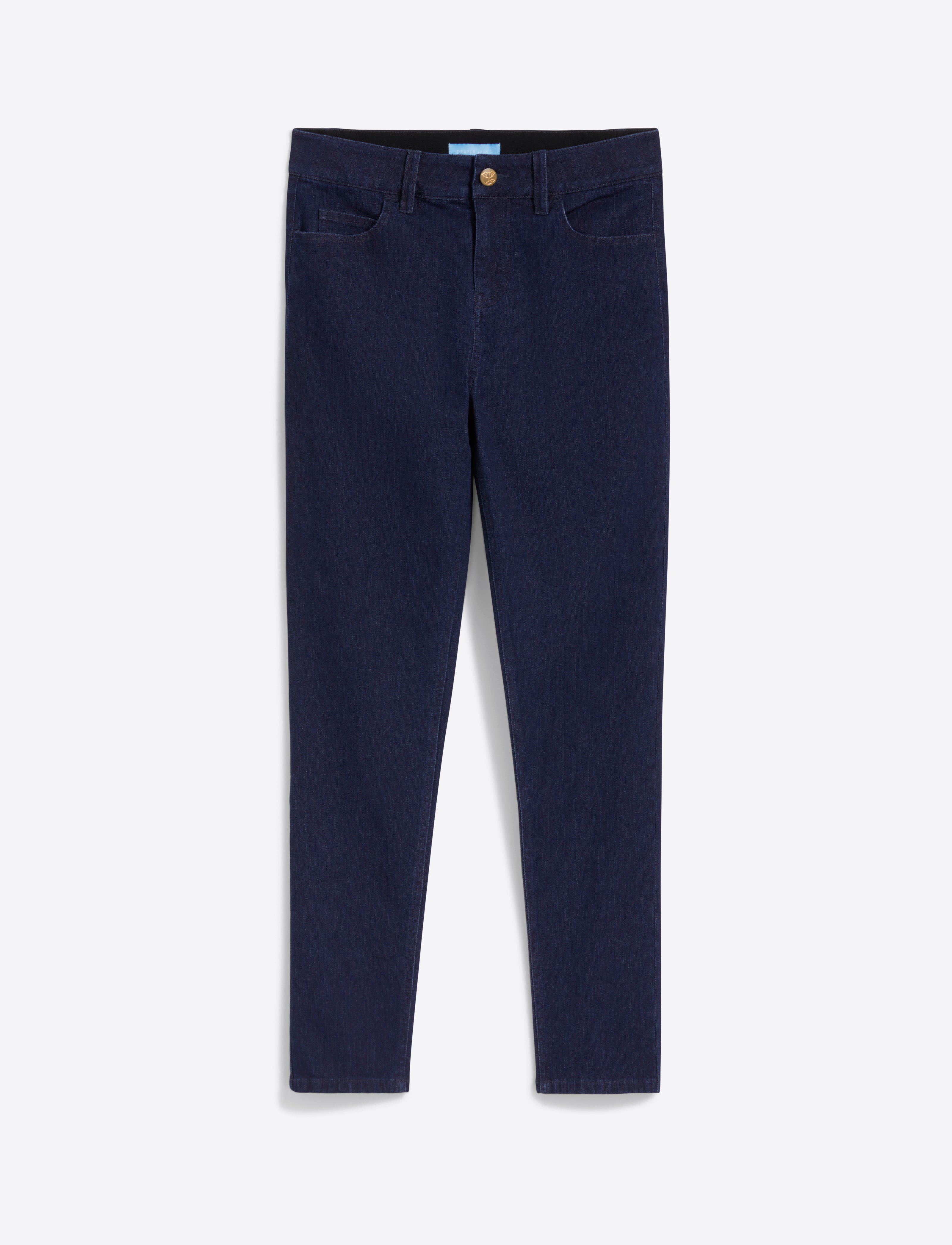Mid-Rise Slim Jeans in Dark Wash