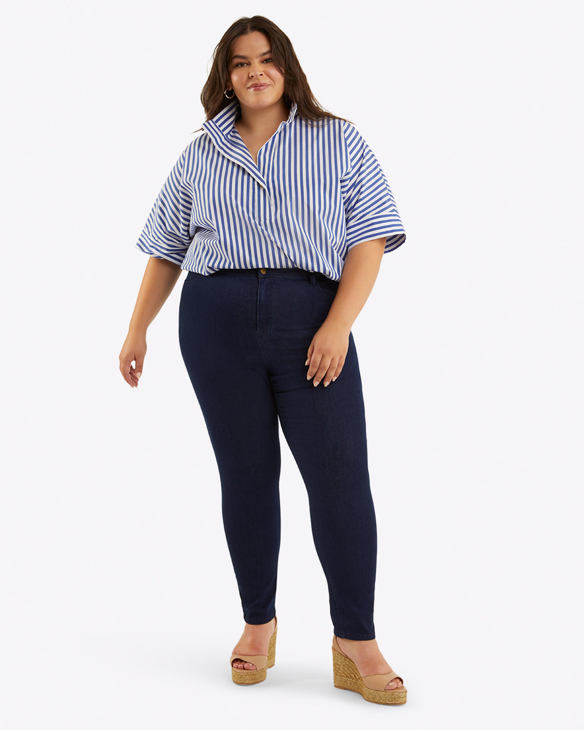Mid-Rise Slim Jeans in Dark Wash
