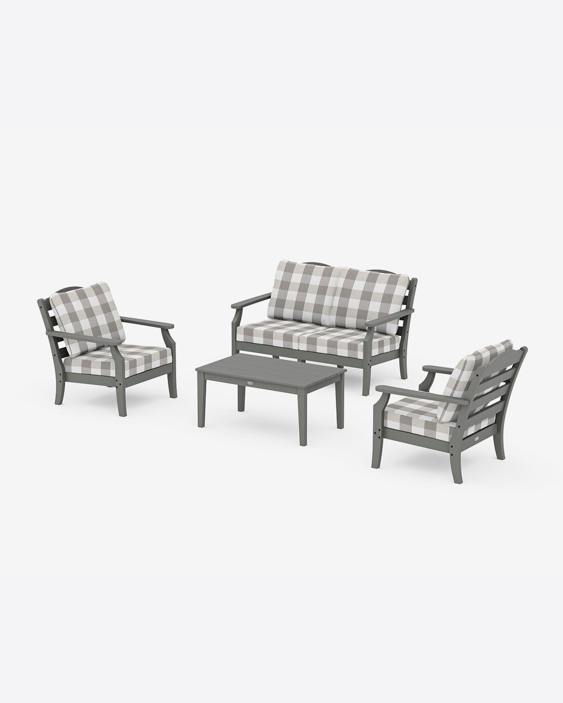 Savannah 4-Piece Deep Seating Set with Loveseat in Buffalo Plaid