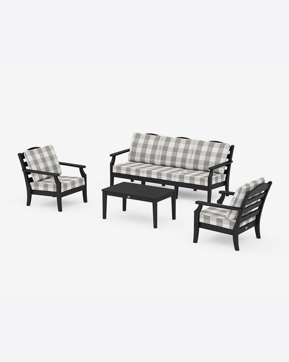Savannah 4-Piece Deep Seating Set with Sofa in Buffalo Plaid