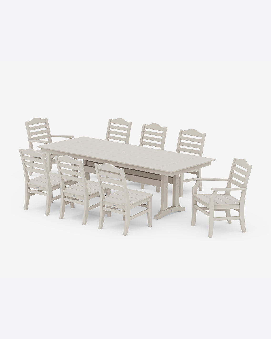 Savannah 9-Piece Farmhouse Dining Set with Trestle Legs