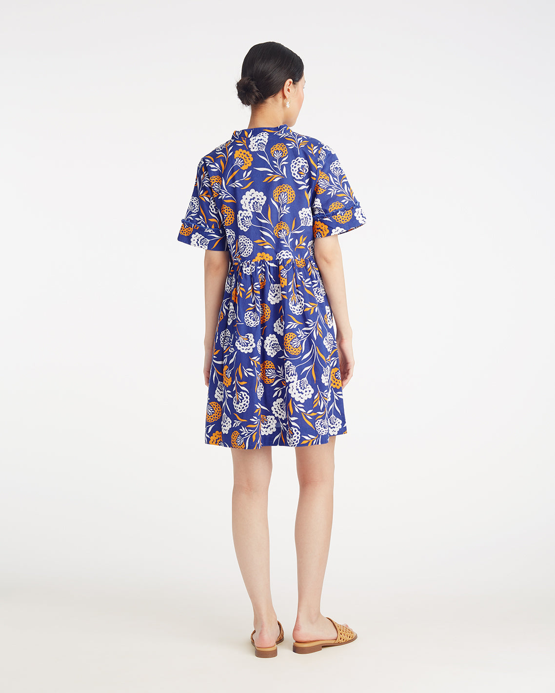 Simone Mini Dress in Abstract Dahlia