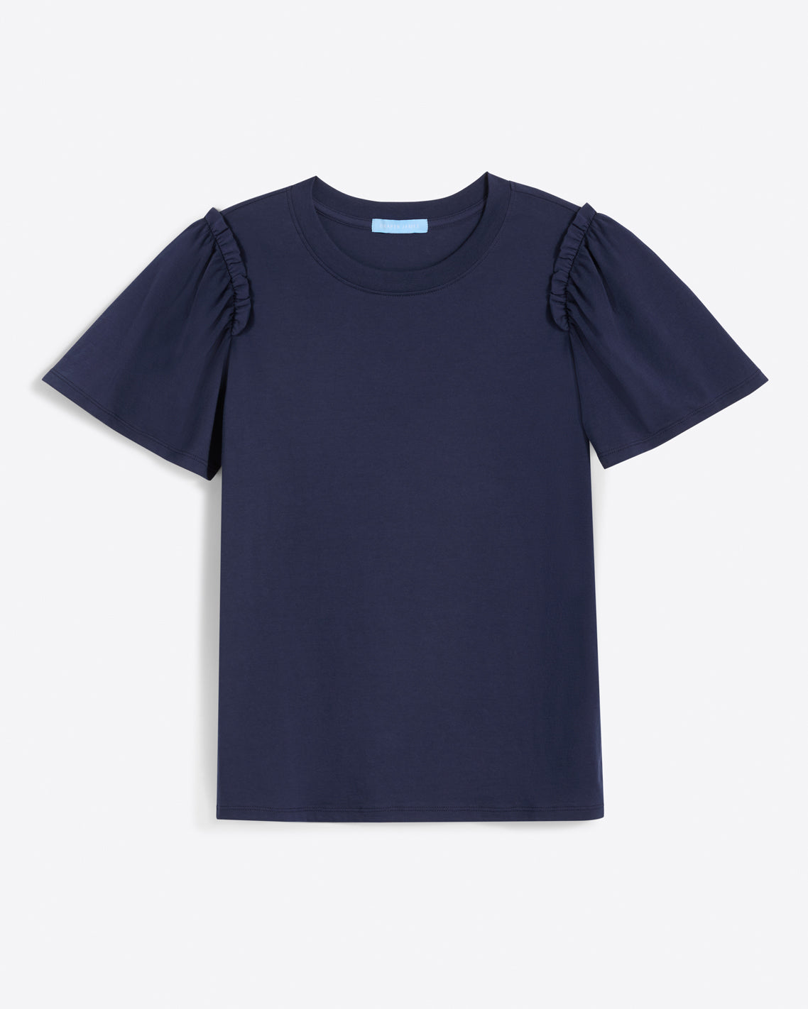 Short Sleeve Easy Knit Top in Navy