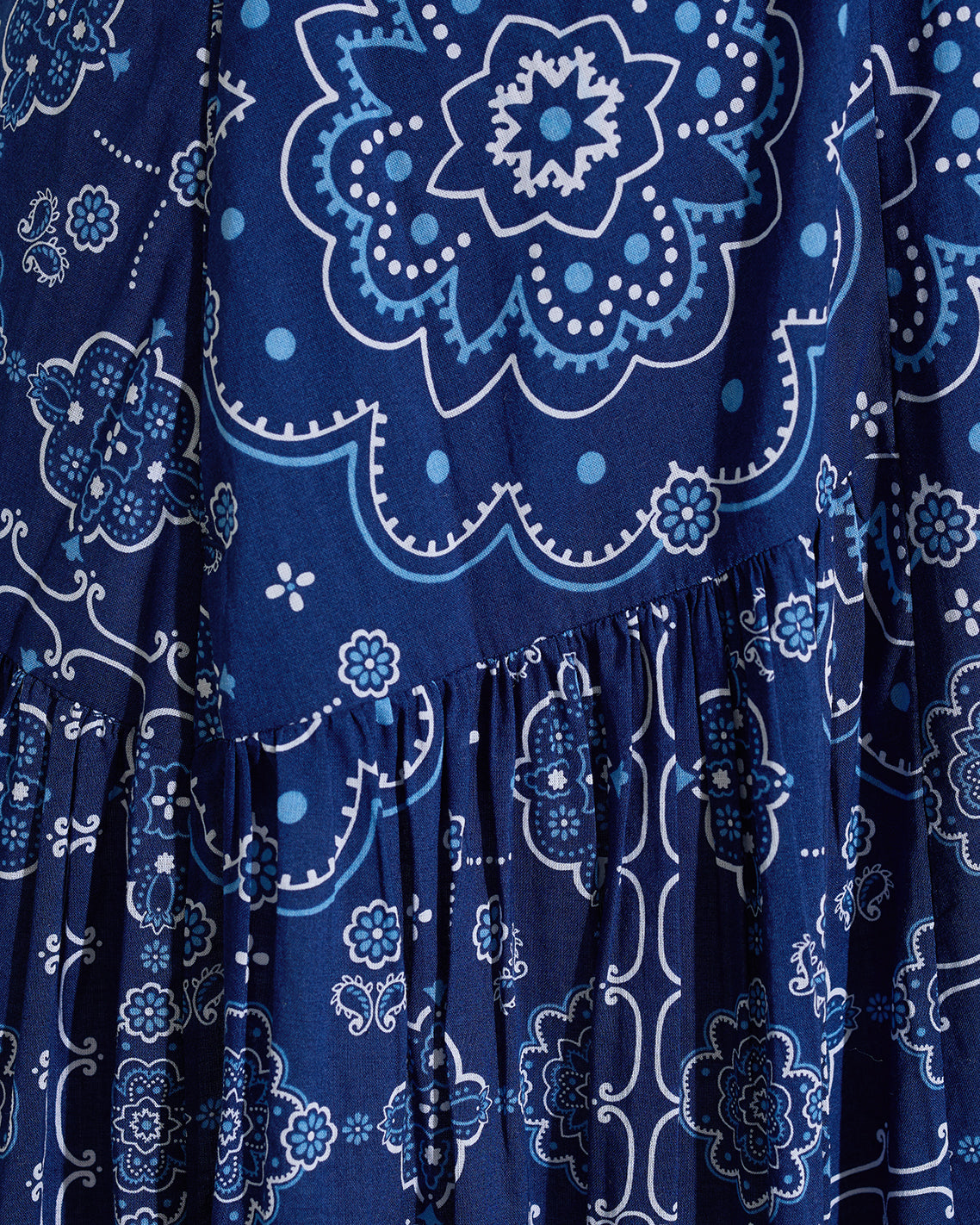 Riley Midi Shirtdress in Bandana Blue